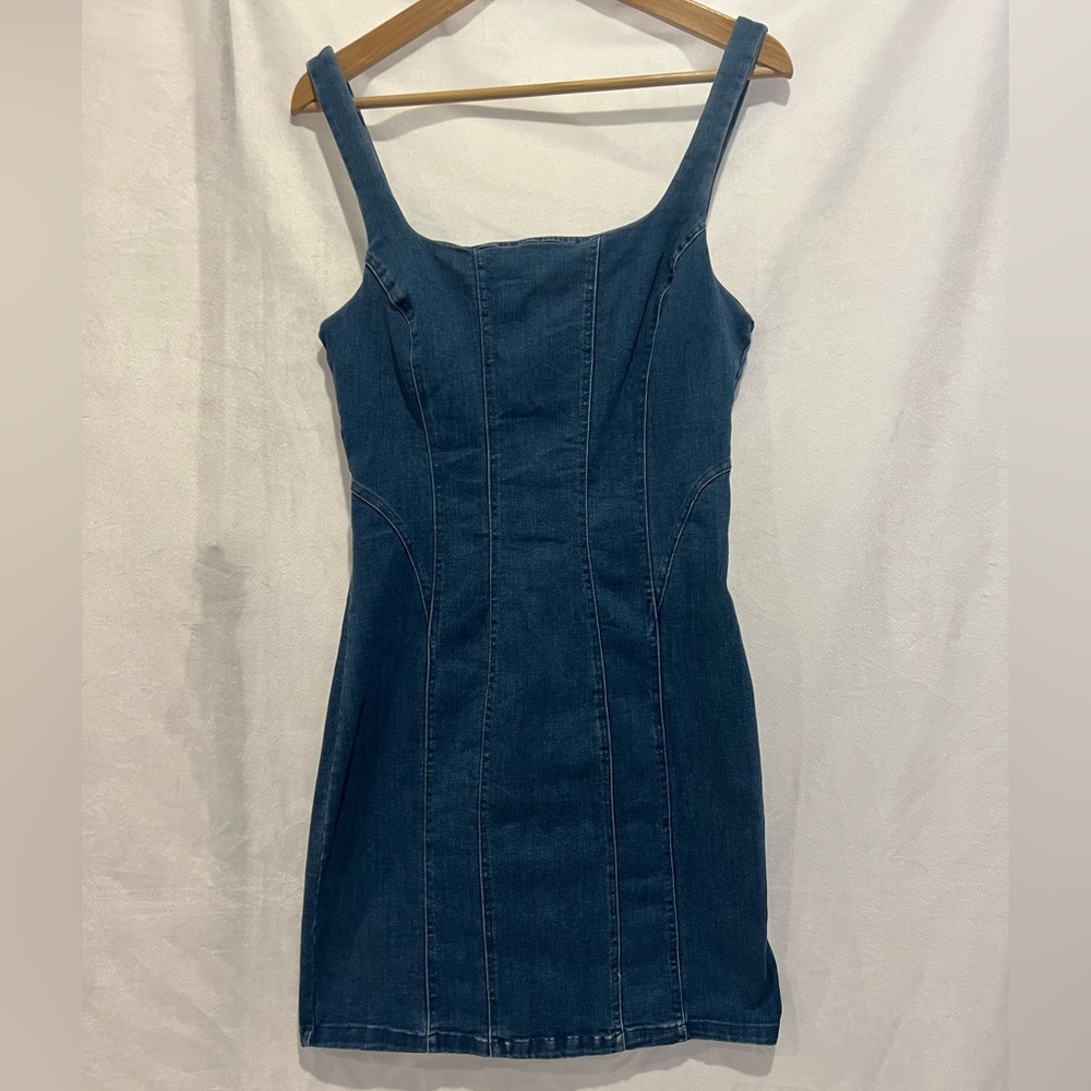 Haute Monde Denim bodycon mini dress - Picture 3 of 11